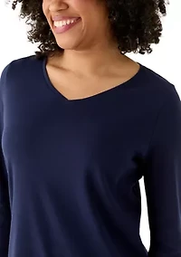 Women's 3/4 Sleeve V-Neck T-Shirt