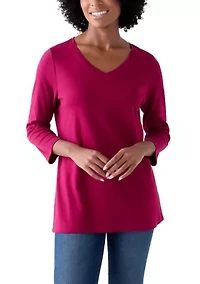 Women's Three-Quarter V-Neck T-Shirt