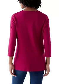 Women's Three-Quarter V-Neck T-Shirt