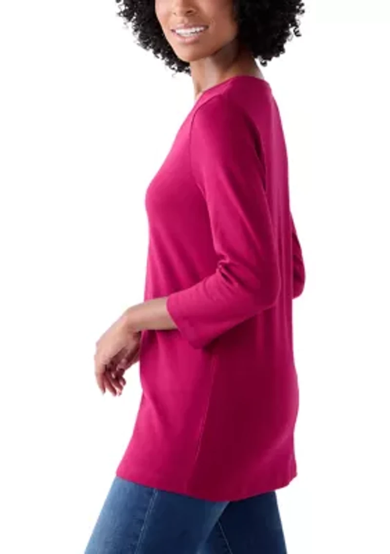 Women's Three-Quarter V-Neck T-Shirt