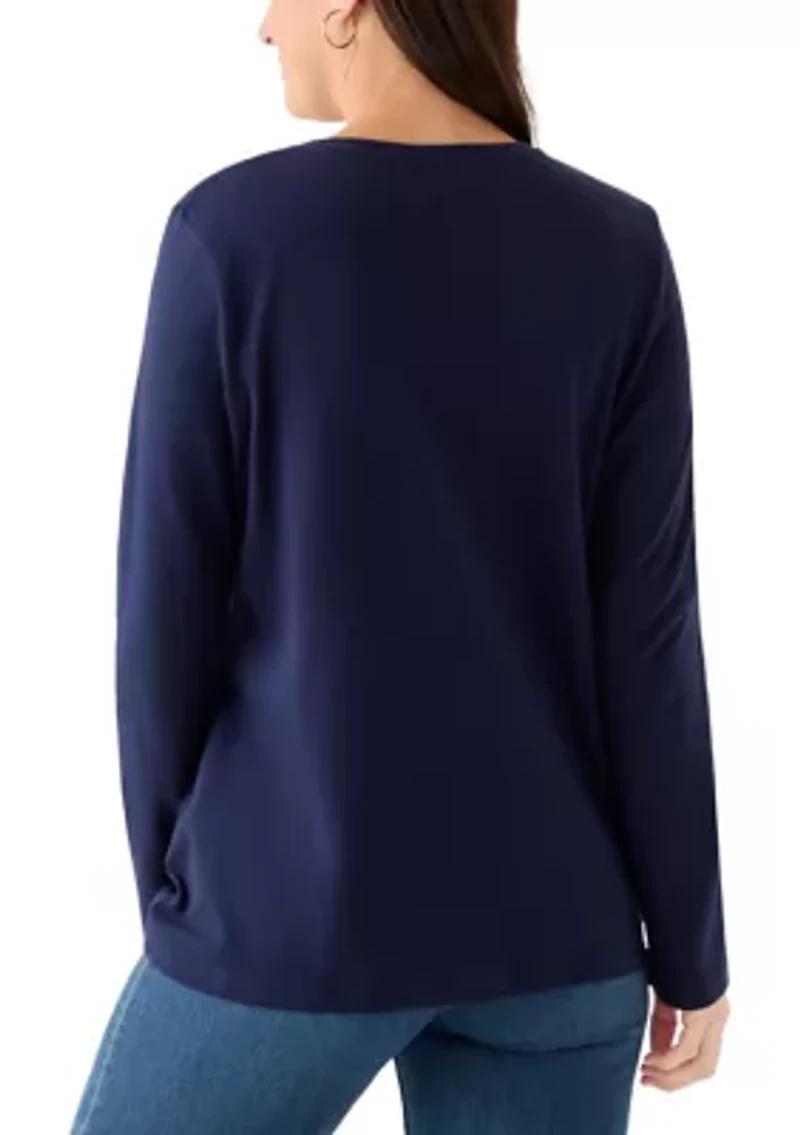 Women's Long Sleeve Crew Neck T-Shirt