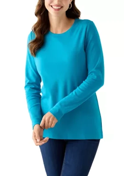 Women's Long Sleeve Crew Neck Fashion T-Shirt