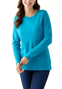 Women's Long Sleeve Crew Neck Fashion T-Shirt