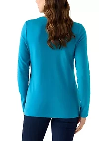 Women's Long Sleeve Crew Neck Fashion T-Shirt