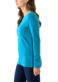 Women's Long Sleeve Crew Neck Fashion T-Shirt