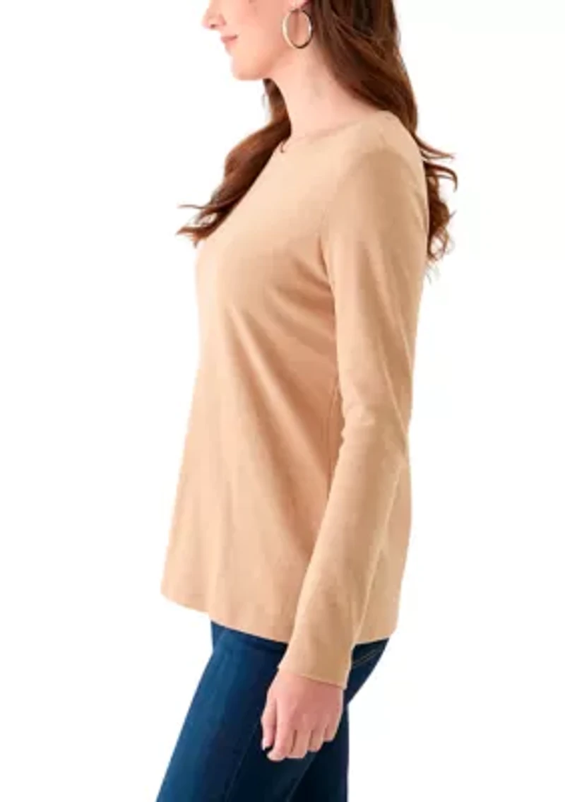 Women's Long Sleeve Crew Neck Heather T-Shirt
