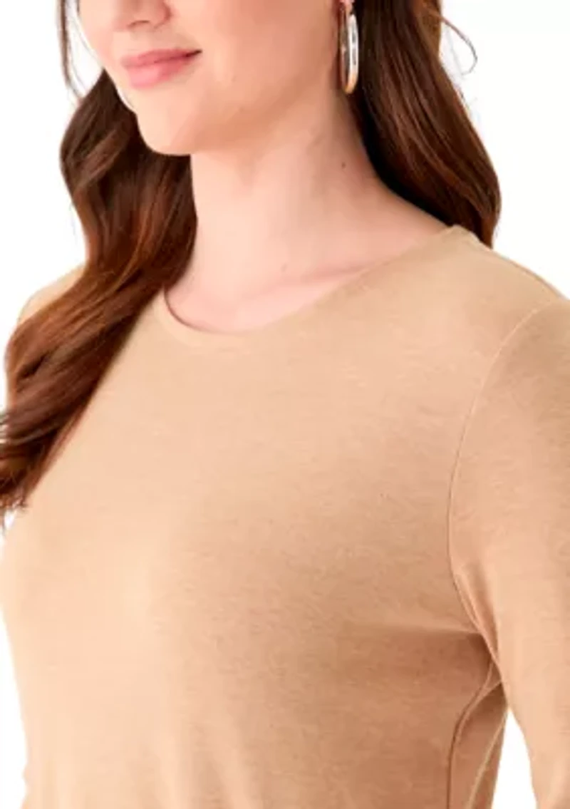 Women's Long Sleeve Crew Neck Heather T-Shirt