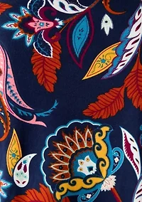 Women's Long Sleeve Crew Neck Printed Top