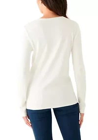 Women's Long Sleeve Crew Neck Graphic T-Shirt
