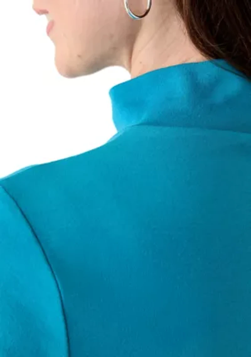 Women's Long Sleeve Mock Neck T-Shirt