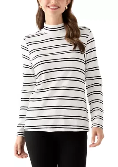 Women's Long Sleeve Mock Neck Shirt