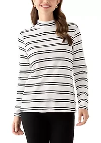 Women's Long Sleeve Mock Neck Shirt