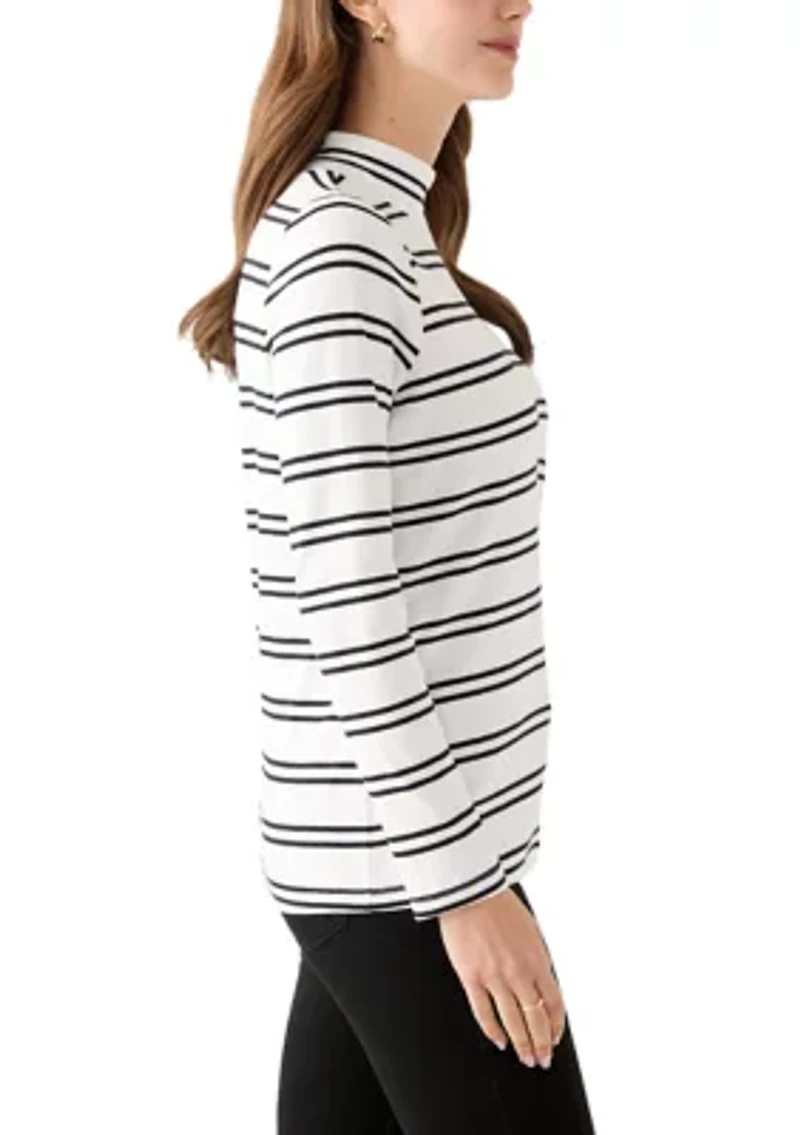 Women's Long Sleeve Mock Neck Shirt
