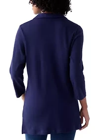 Women's Three-Quarter Sleeve Polo Tunic