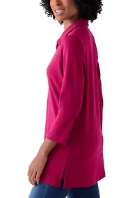 Women's Three-Quarter Sleeve Polo Tunic