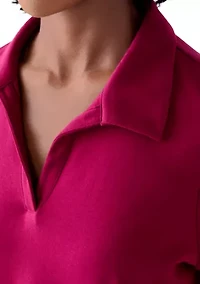 Women's Three-Quarter Sleeve Polo Tunic