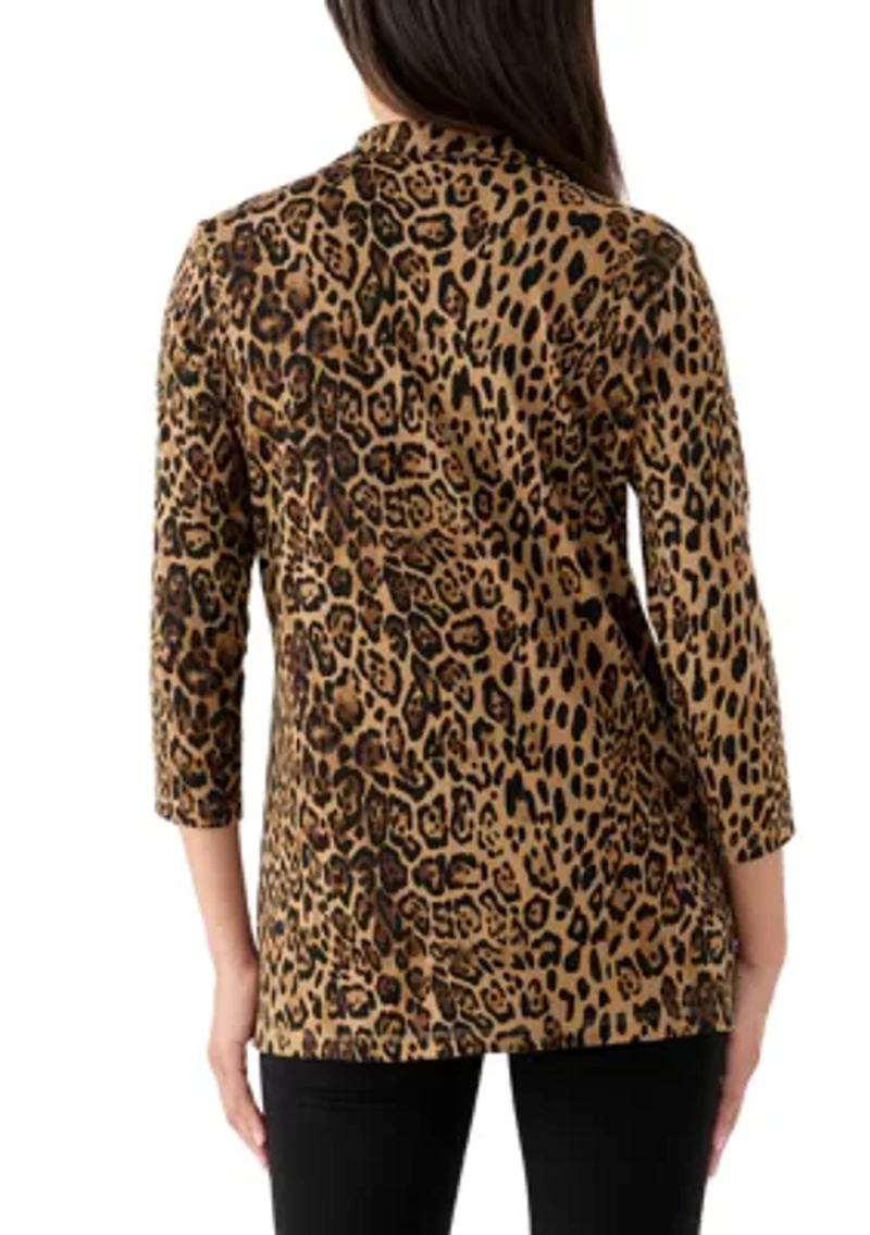 Women's Printed 3/4 Polo Top