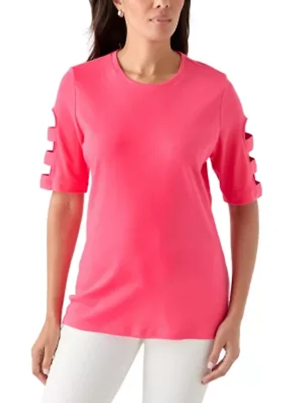 Women's Elbow Ladder Sleeve Top
