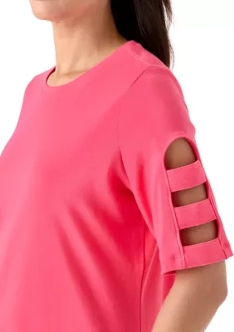 Women's Elbow Ladder Sleeve Top