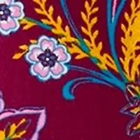 Women's 3/4 Sleeve Split Neck Allover Print Top