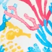 Women's Sleeveless Split Neck Allover Print Tank Top