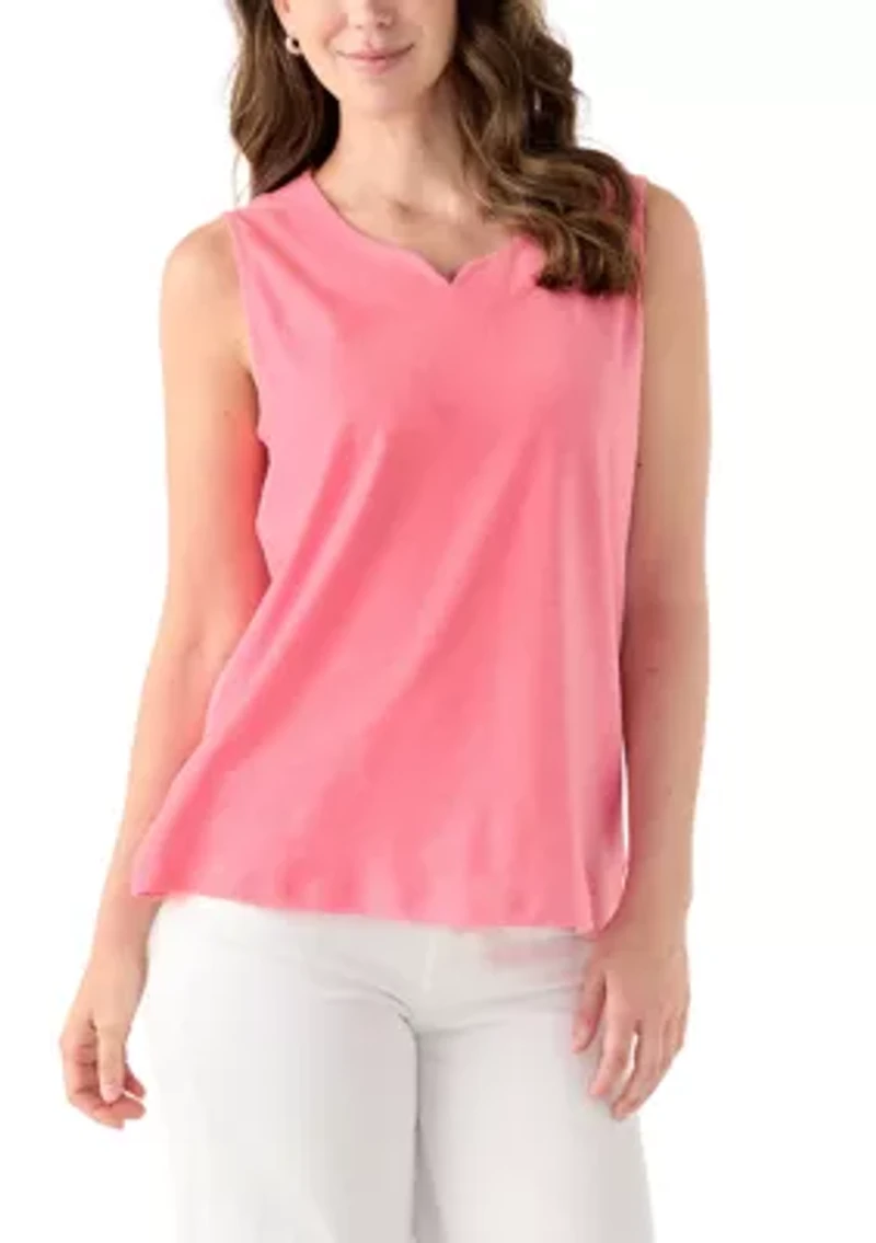 Women's Split Neck Tank Top