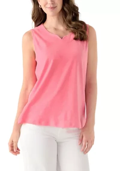Women's Split Neck Tank Top