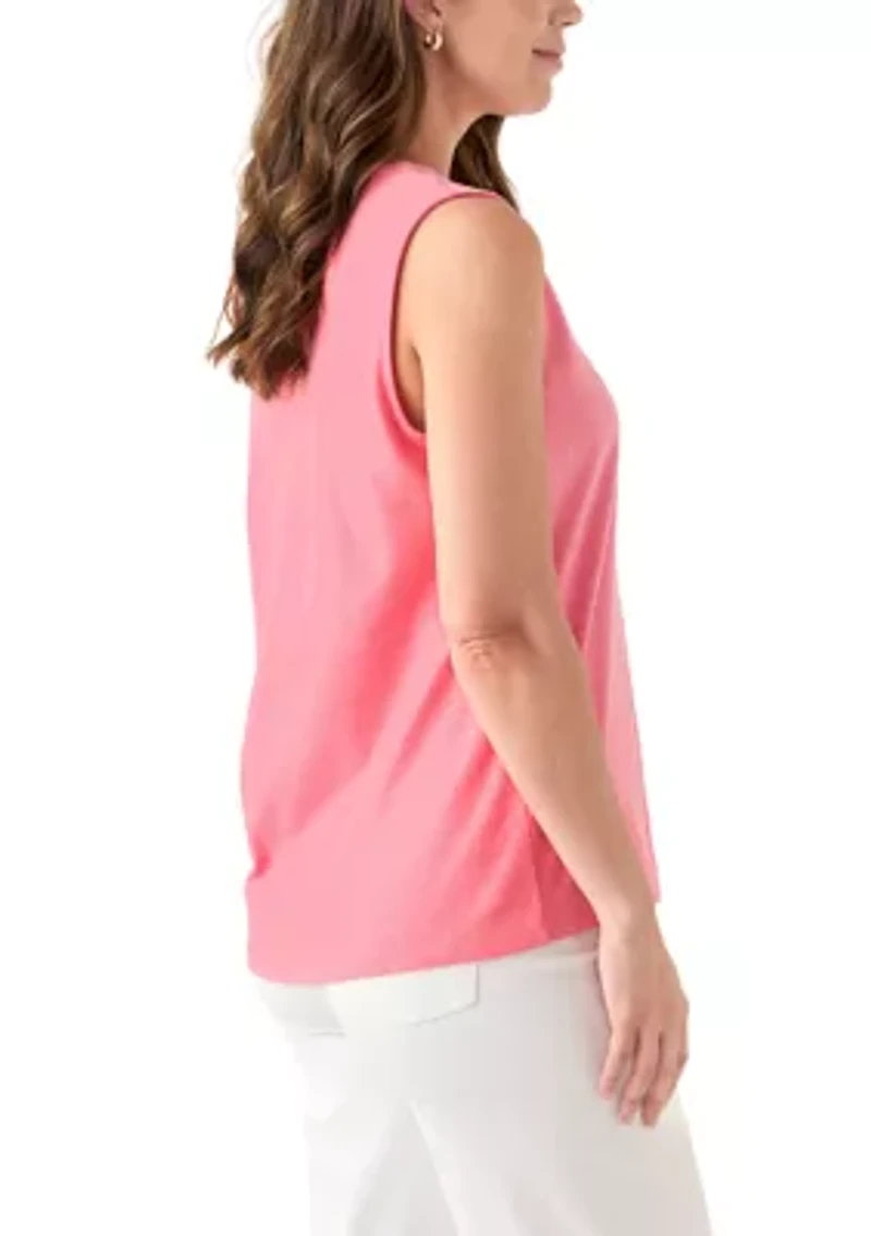 Women's Split Neck Tank Top