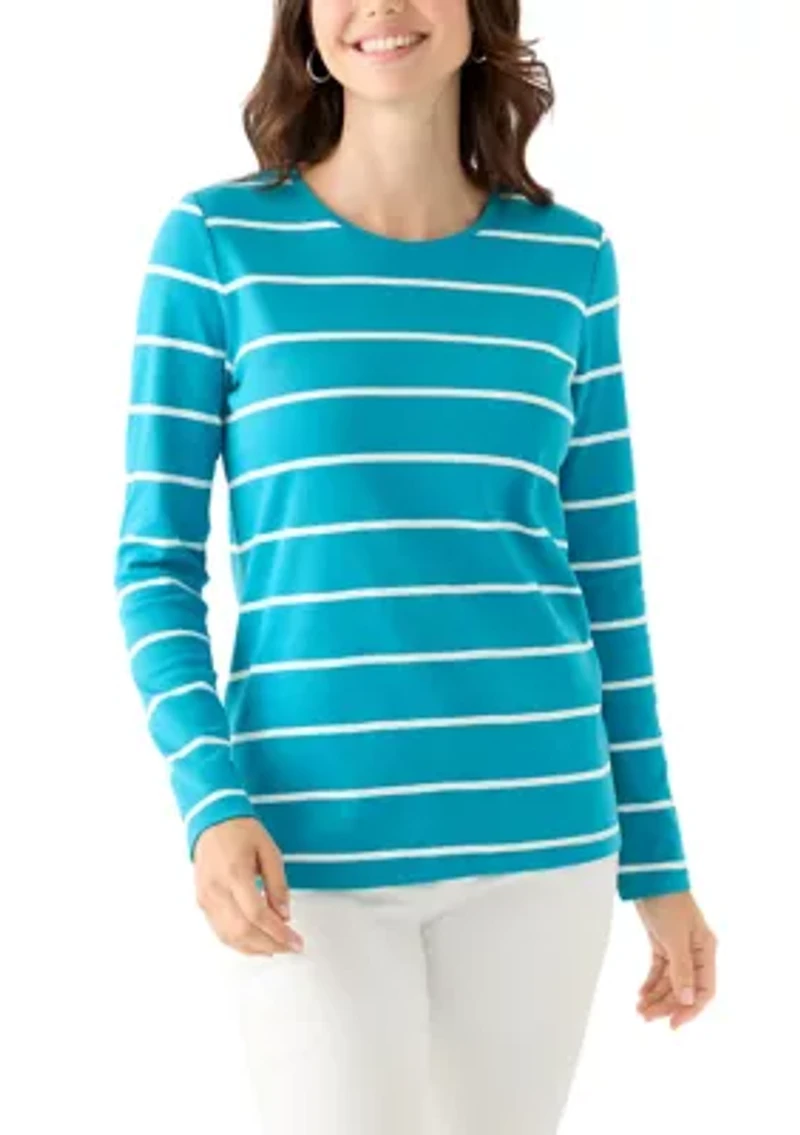 Women's Long Sleeve Stripe Top