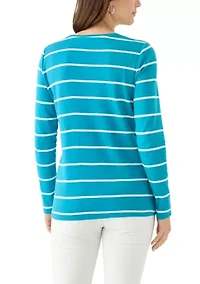 Women's Long Sleeve Stripe Top