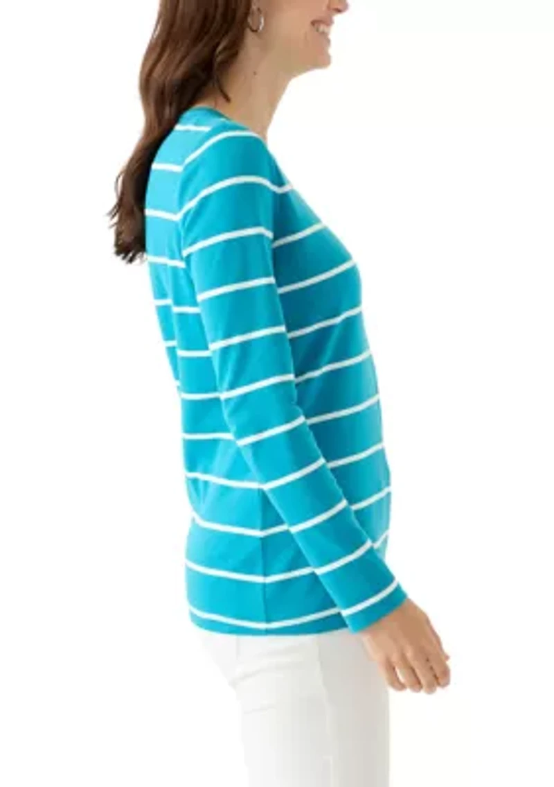 Women's Long Sleeve Stripe Top