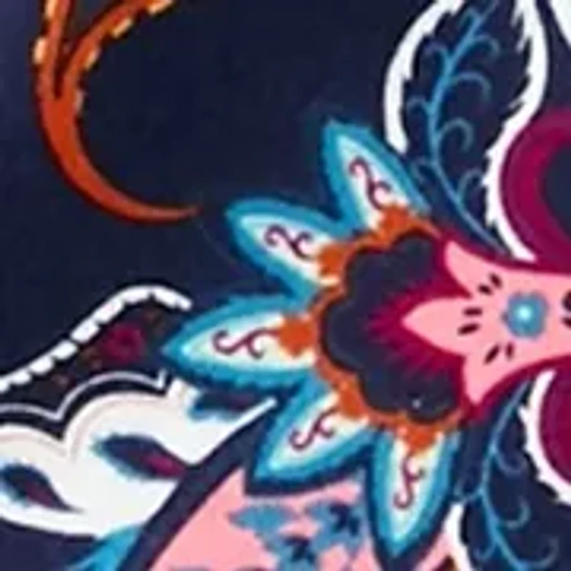 Women's 3/4 Printed Neck Detail Top