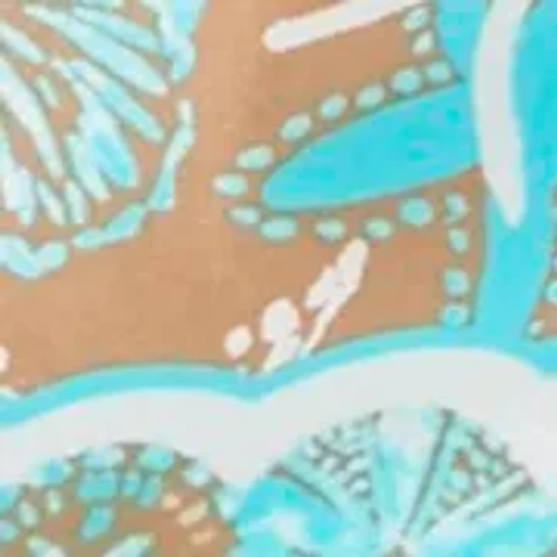 Women's Keyhole Border Printed Top