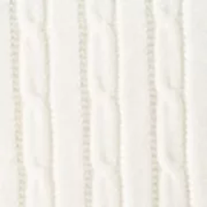 Women's Long Sleeve Cable Crew Neck Sweater