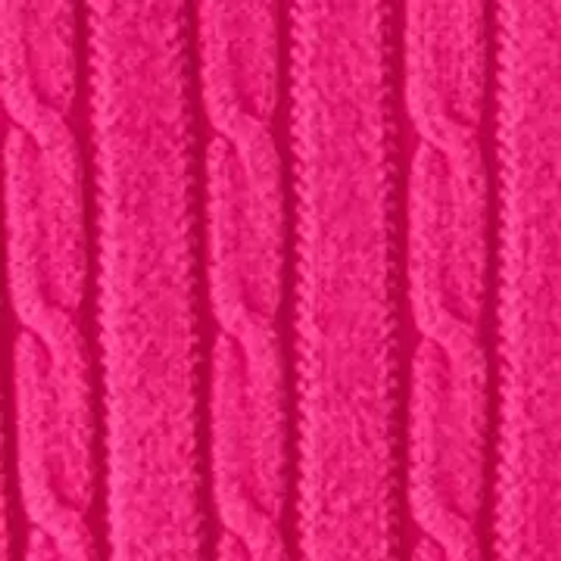 Women's Long Sleeve Cable Crew Neck Sweater