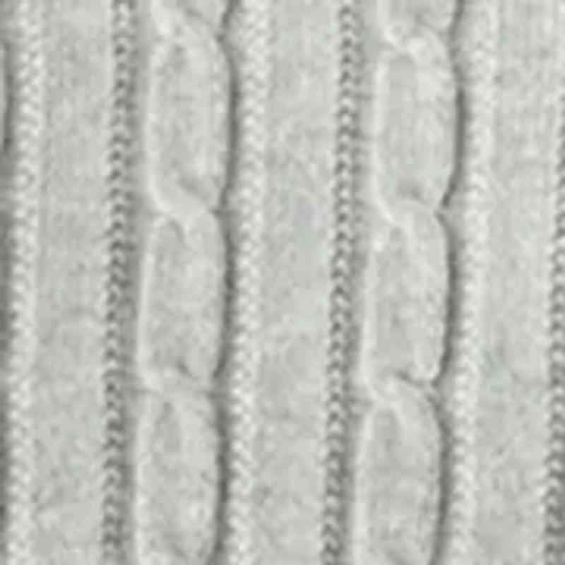 Women's Long Sleeve Cable Crew Neck Button Trim Sweater