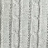 Women's Long Sleeve Cable Crew Neck Button Trim Sweater