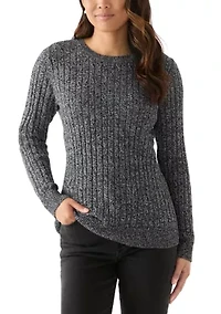Women's Cable Knit Marled Sweater