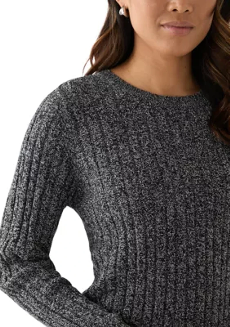 Women's Cable Knit Marled Sweater