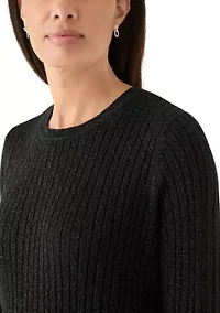 Women's Cable Knit Lurex Sweater