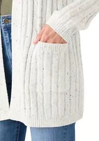 Women's Long Sleeve Cable Cardigan