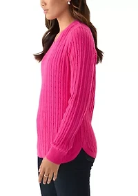 Women's V-Neck Cable Knit Sweater