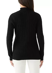 Women's Cable Knit Turtleneck Sweater