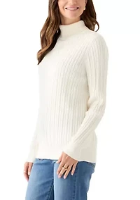 Women's Cable Knit Turtleneck Sweater