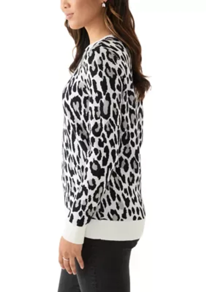 Women's Animal Printed Jacquard Knit Sweater