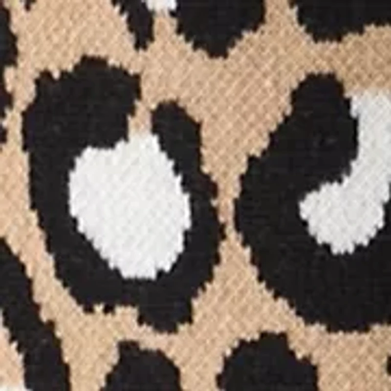 Women's Printed Cable Knit V-Neck Sweater