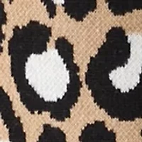 Women's Printed Cable Knit V-Neck Sweater