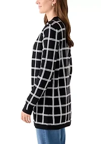 Women's Long Sleeve Jacquard Cardigan