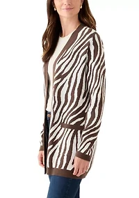 Women's Long Sleeve Jacquard Cardigan