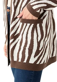 Women's Long Sleeve Jacquard Cardigan